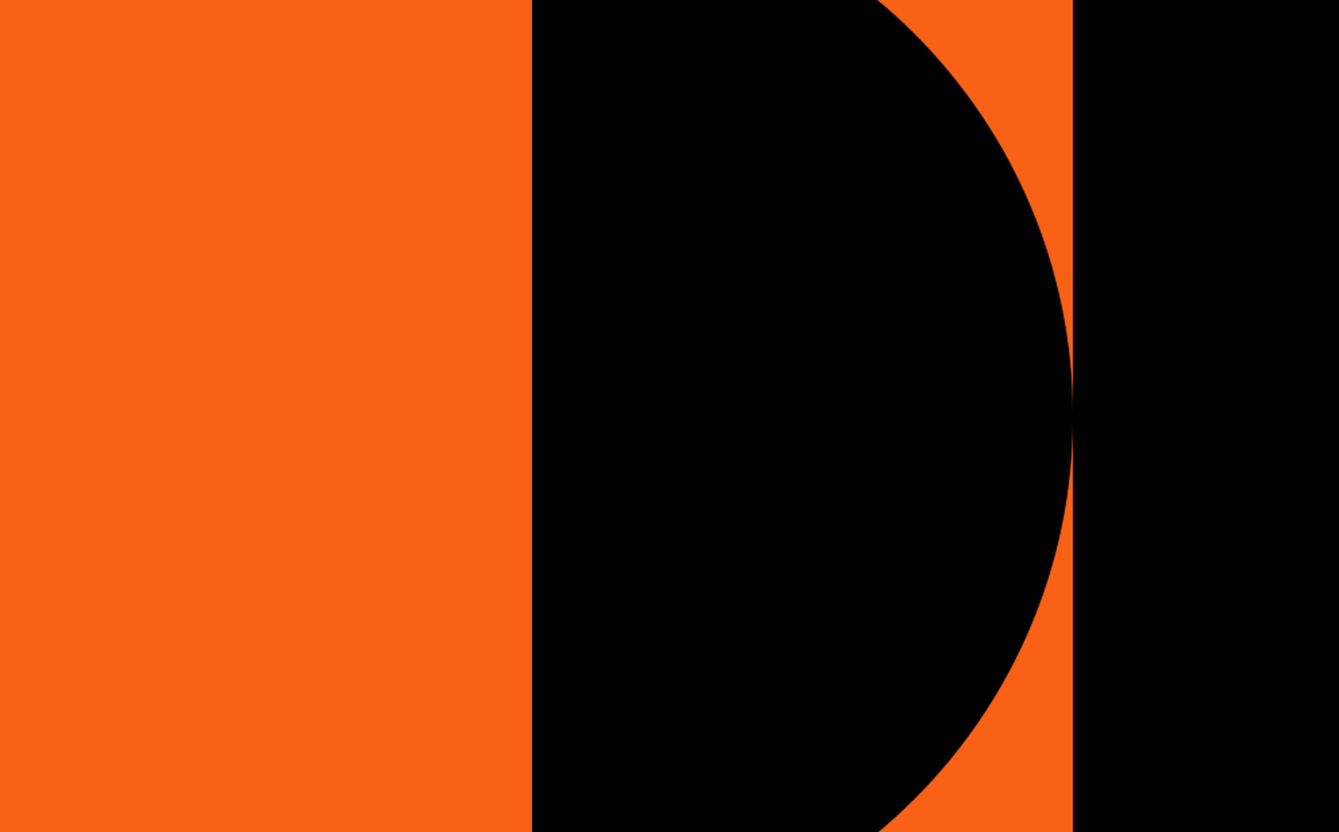 Abstract orange and black featured visual for cluster products